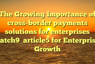 The Growing Importance of cross-border payments solutions for enterprises batch9_article5 for Enterprise Growth