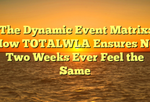 The Dynamic Event Matrix: How TOTALWLA Ensures No Two Weeks Ever Feel the Same