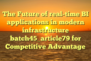 The Future of real-time BI applications in modern infrastructure batch45_article79 for Competitive Advantage