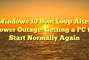Windows 10 Boot Loop After Power Outage: Getting a PC to Start Normally Again